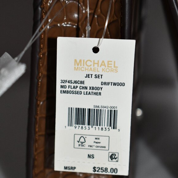 MICHAEL Kors MED Flap Chain Crossbody in Driftwood #32F4SJ6C8E NWT - Picture 3 of 8